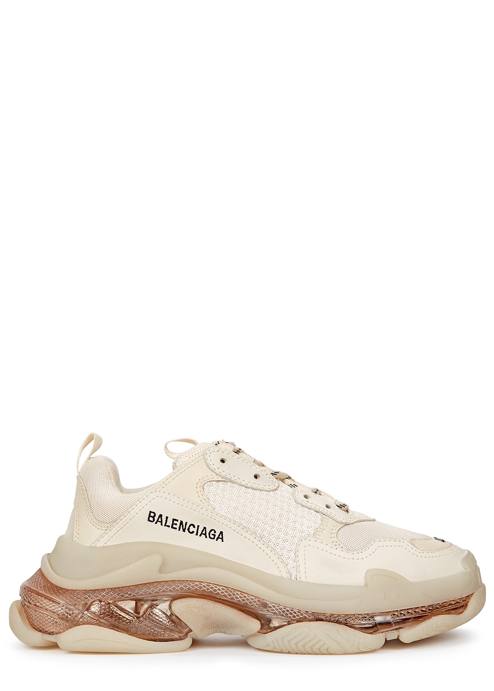 Balenciaga White Triple S Clear Sole Sneakers in 2019